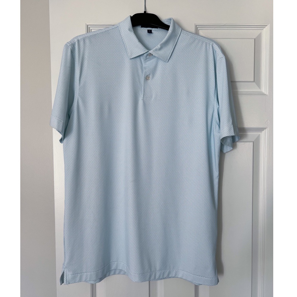 Men’s Peter Millar light blue polo